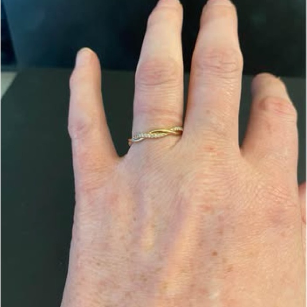 Petite Twist Diamond Eternity Ring in 14k Rose Gold (1/5 ct. tw) by Blue Nile